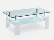 OAKLEY Coffee Table Fully Tempered - WHITE