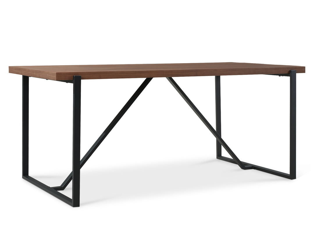 LIRON Dining Table Rectangle 180x90cm - WALNUT