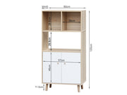 URMIA 120CM Bookshelf Storage Cabinet