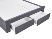 JULIAN King Bed Frame with Storage - DARK GREY