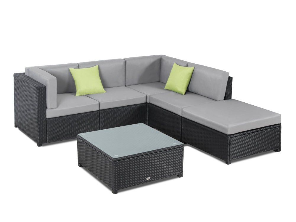 STOCKHOLM Rattan Outdoor Furniture Sofa Set 6PCS