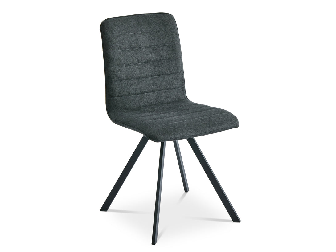 NOELLE 4PCS Upholstered Dining Chair - DARK GREY