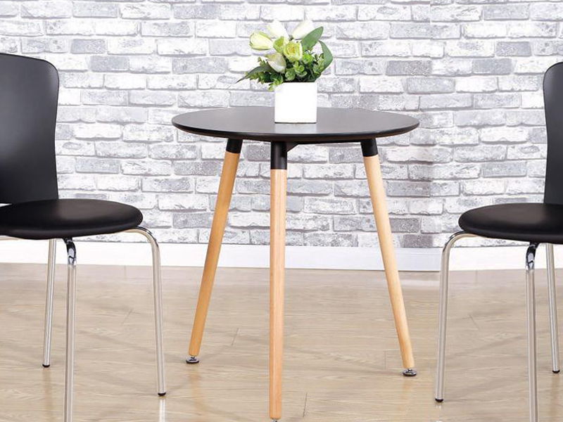 FINLEY Dining Table Round 60x70cm BLACK