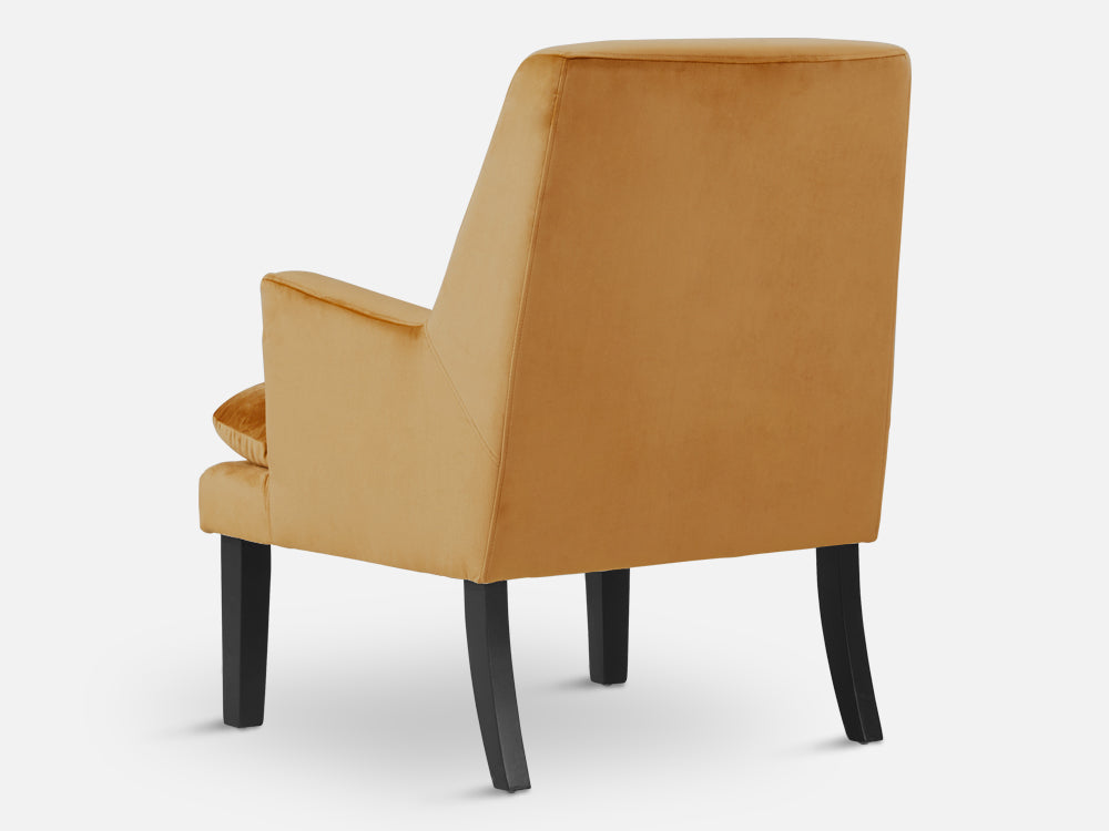 MILA Velvet Arm Chair - BROWN