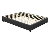 FUJI Double PU Bed Frame - BLACK