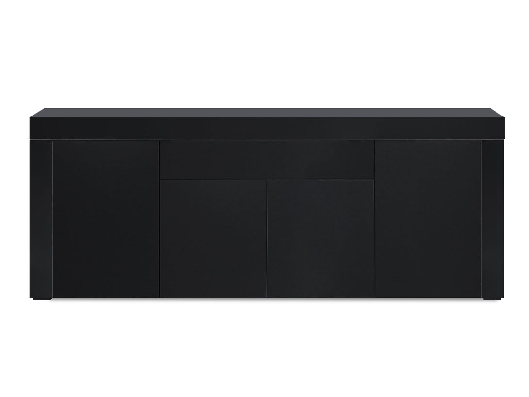 GUIER High Gloss Sideboard Buffet Table - BLACK