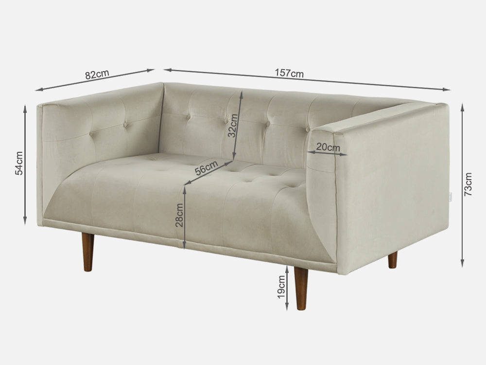 MANAROLA 2 Seater Sofa - BEIGE