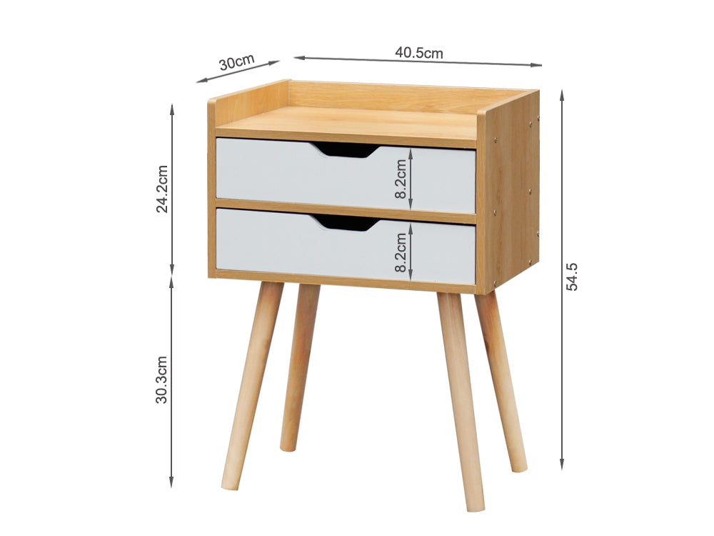 MARC Bedside Table Nightstand - OAK