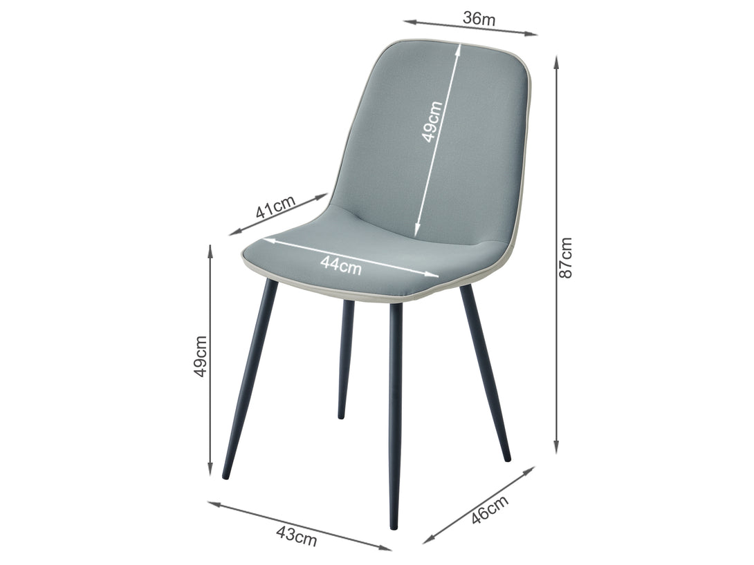 CALLIE 4PCS Dining Chair - LIGHT GREY