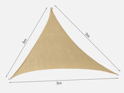 TOUGHOUT Shade Sail Triangle 5m x 5m x 5m - DESERT SAND