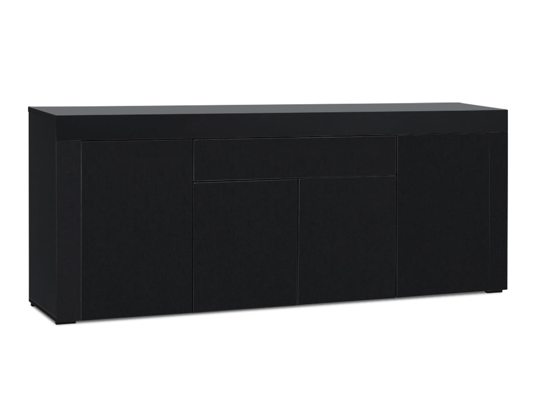 GUIER High Gloss Sideboard Buffet Table - BLACK