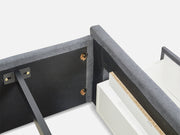 MUSALA Queen Bed Frame with Storage - DARK GREY