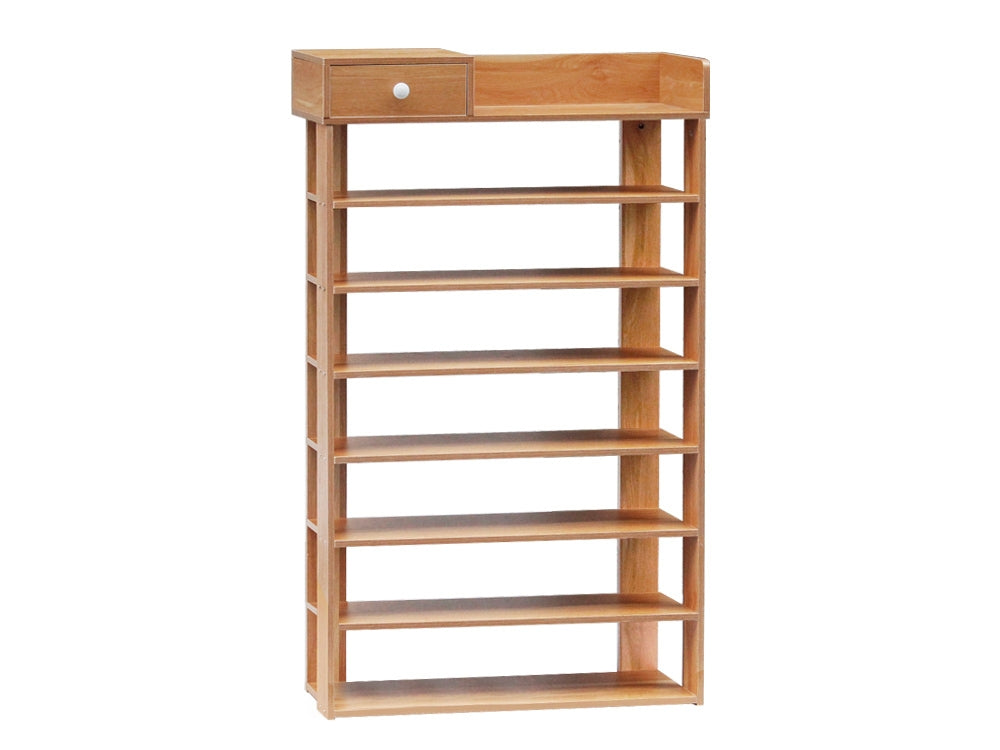 PUKAKI 8 Tiers Shoe Rack Organiser Shelf - MAPLE