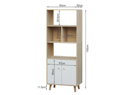 URMIA 150CM Bookshelf Storage Cabinet