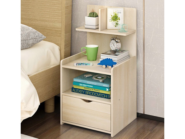 VIVIAN Bedside Table Nightstand - MAPLE