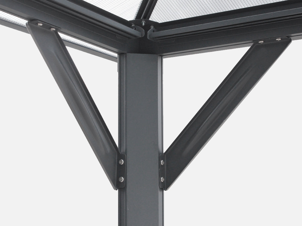 TOUGHOUT Patio Gazebo Aluminium Gazebo with Mosquito Netting 4x3M