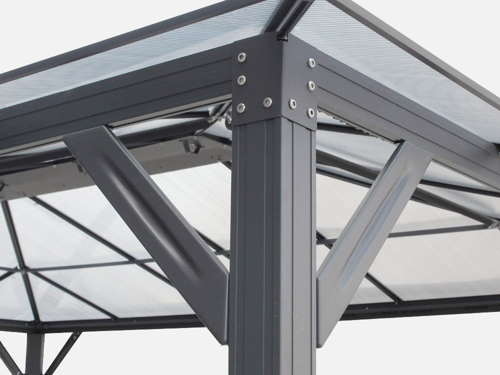 TOUGHOUT Patio Gazebo Aluminium Gazebo with Mosquito Netting 4x3M