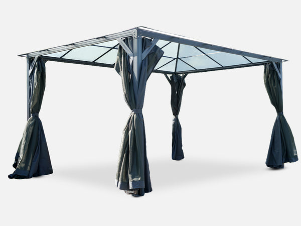 TOUGHOUT Patio Gazebo Aluminium Gazebo with Mosquito Netting 4x3M